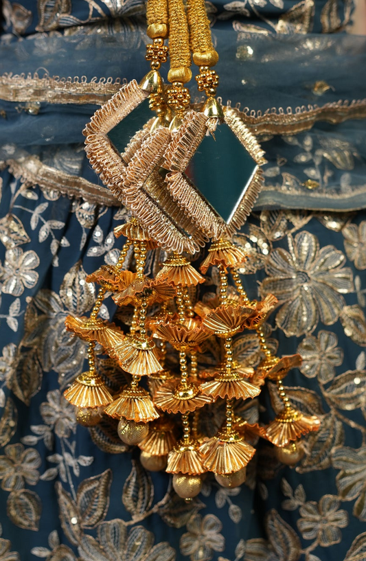 Saanjh Golden Diamond Mirror