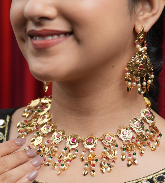 Royal Ruby Essence Punjabi Set