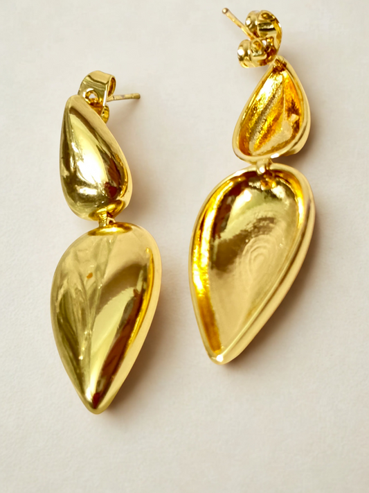 Golden Dew Drop Earrings