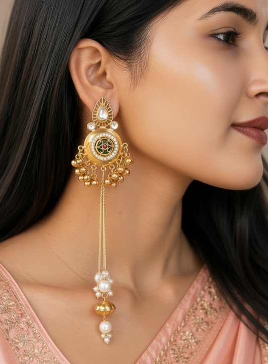 Ziya Hanging Ghungroo Earrings