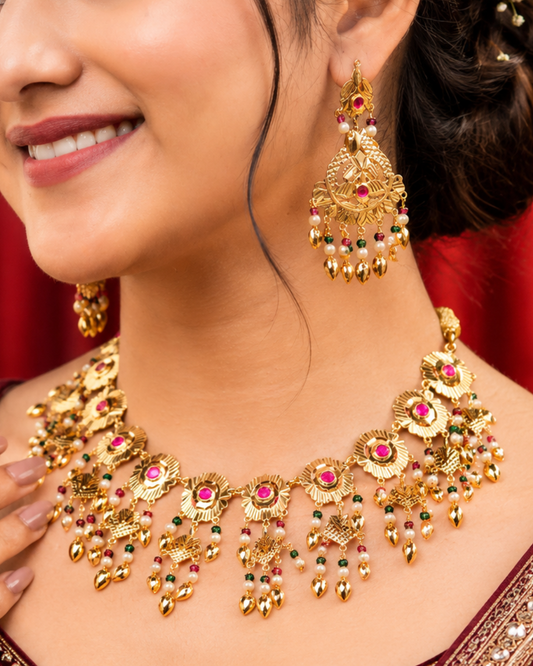 Royal Ruby Essence Punjabi Set