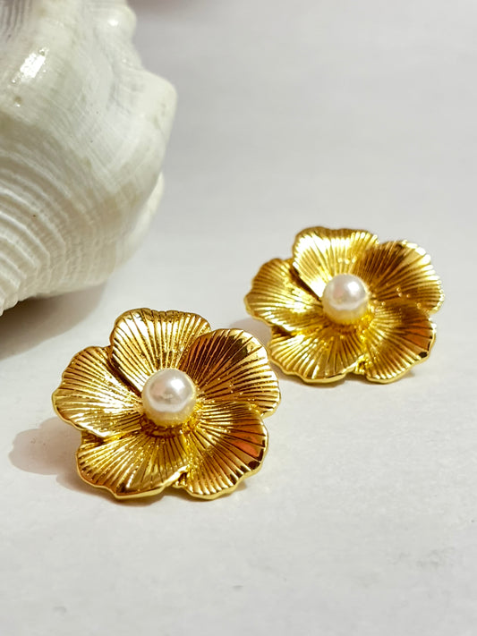 Noora Gold Bloom Studs