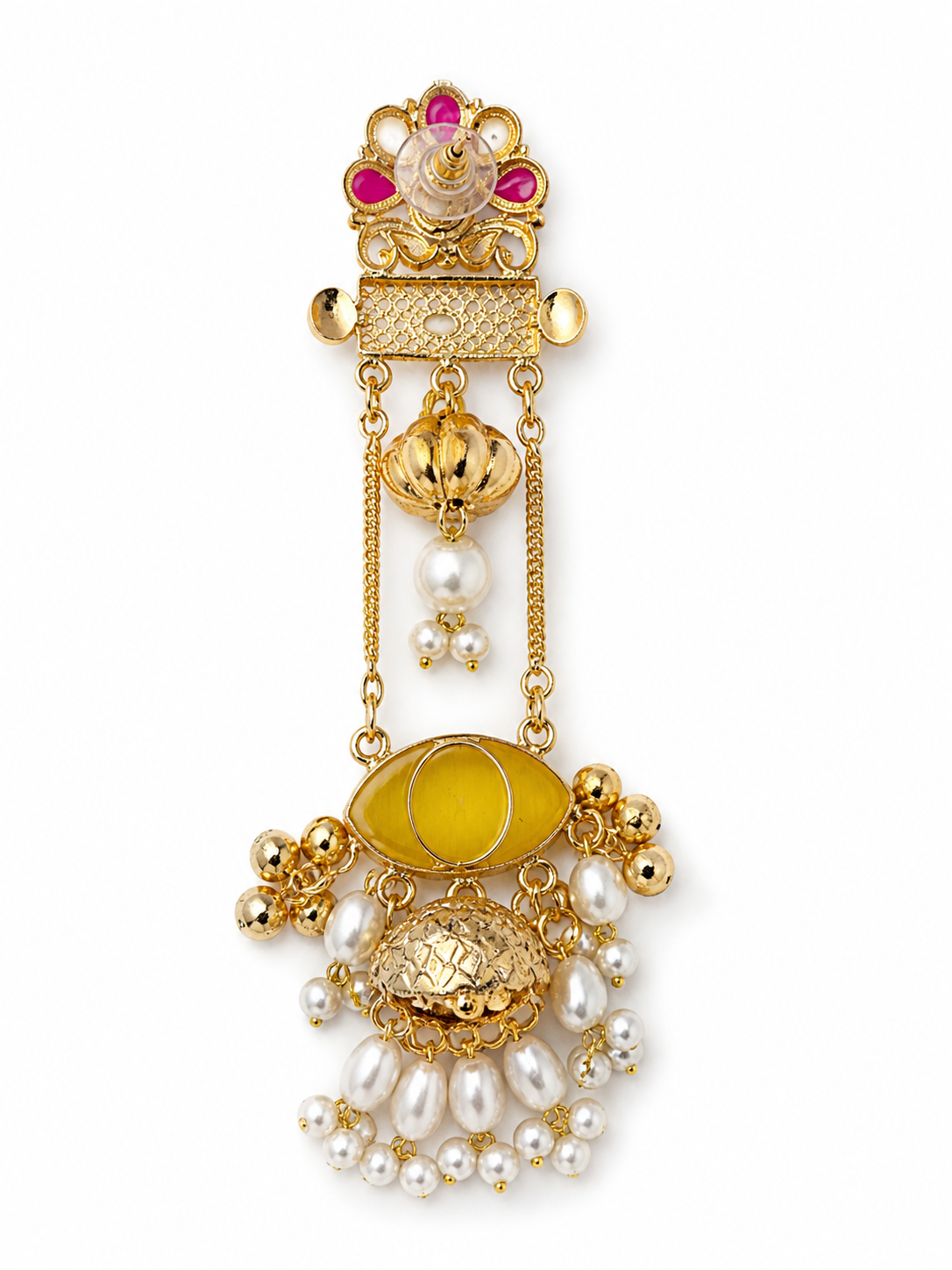 Ziya Aabha Pearl Long Jhumka