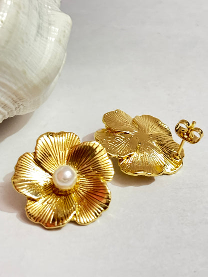 Noora Gold Bloom Studs