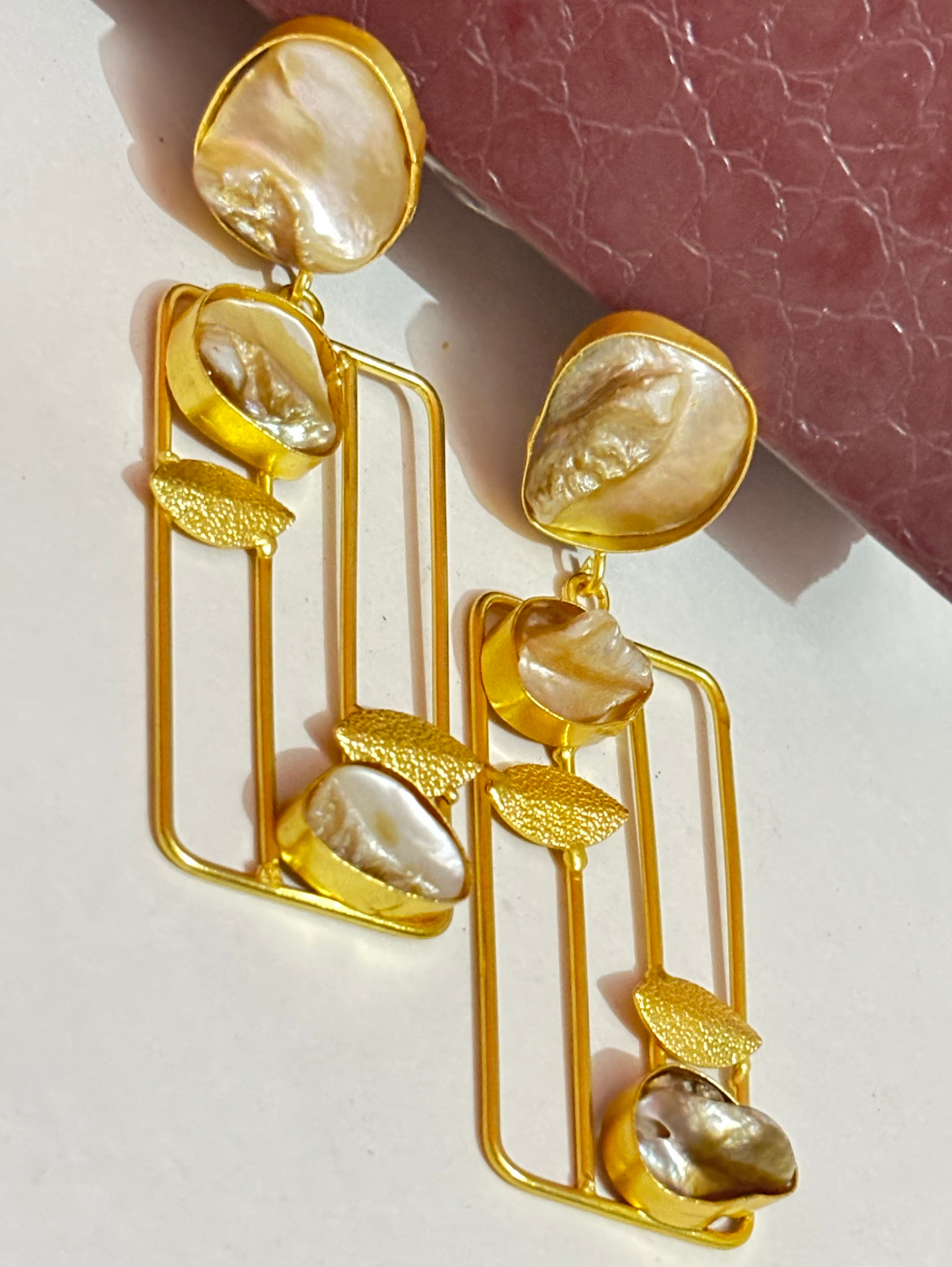 Golden Shell Harmony Earrings
