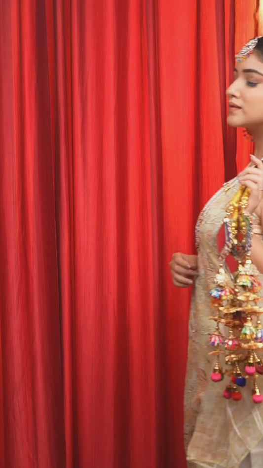 Festive Multi Colour Mirror Charm Paranda
